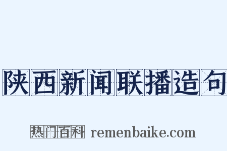 陕西新闻联播造句是什么意思的图片